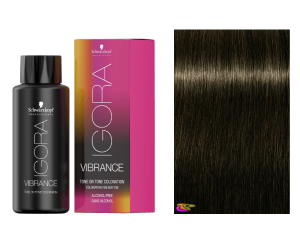 Schwarzkopf - Coloração Igora Vibrance 5-4 Castanho Claro Bege 60 ml (semipermanente)