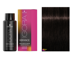 Schwarzkopf - Coloração Igora Vibrance 4-6 Castanho Médio Brown 60 ml (semipermanente)