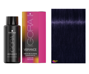 Schwarzkopf - Coloração Igora Vibrance 3-19 Castanho Escuro Cinza Violeta 60 ml (semipermanente) 