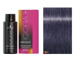 Schwarzkopf - Coloração Igora Vibrance 8-19 Louro Claro Cinza Violeta 60 ml (semipermanente)