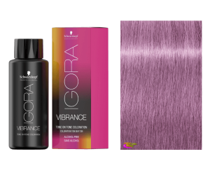 Schwarzkopf - Coloração Igora Vibrance 9,5-19 Tonalizador Cinza Violeta 60 ml (semipermanente) 