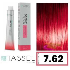 Tassel - Coloração BRIGHT COLOUR com Argão e Queratina Nº 7.62 LOURO MÉDIO AVERMELHADO CEREJA 100 ml (06470)