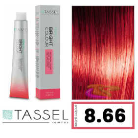 Tassel - Coloração BRIGHT COLOUR com Argão e Queratina Nº 8.66N LOURO CLARO AVERMELHADO FOGO 100 ml (06480)