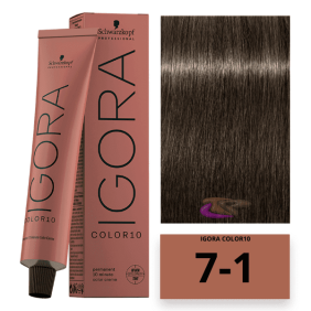 Schwarzkopf - Coloração COLOR Igora 10 Minutos 7-1 Louro Médio Cinza 60 ml 