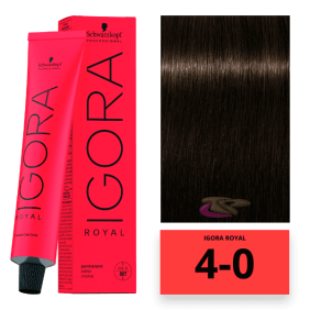  Schwarzkopf - Coloração Igora Royal 4/0 Castanho Médio 60 ml 