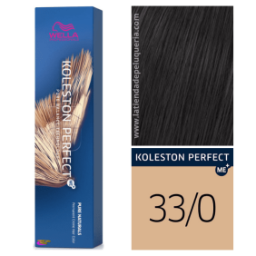 Wella - Coloração Koleston Perfect ME+ Pure Naturals 33/0 Castanho Escuro Intenso 60 ml