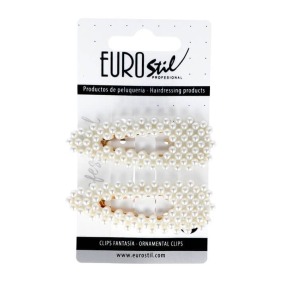 Eurostil - Presilhas Douradas com Pérolas 2 unid. (06935) 