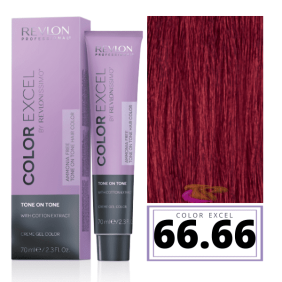 Revlon - Banho de cor COLOR EXCEL Sem Amoníaco 66.66 Vermelho Púrpura Intenso 70 ml
