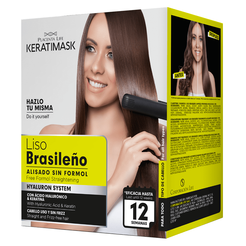 Be Natural - Kit Alisamento Brasileiro KERATIMASK Sem Formol 
