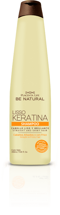Be Natural - Champô LISSO KERATINA cabelos alisados e crespos 350 ml