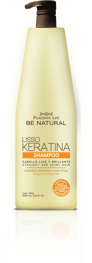 Be Natural - Champô LISSO KERATINA cabelos alisados e crespos 1000 ml