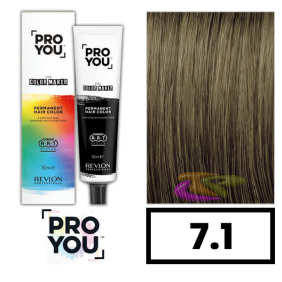 Revlon Proyou - Coloração THE COLOR MAKER 7.1 Louro Médio Cinza 90 ml 