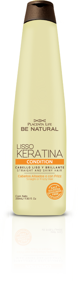 Be Natural - Condicionador LISSO KERATINA cabelos alisados e crespos 350 ml