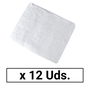 Eurostil - Pacote 12 Toalhas Brancas 100% Algodão 40 x 80 cm 380 g/m2 