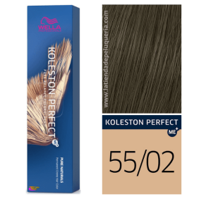 Wella - Coloração Koleston Perfect ME+ Pure Naturals 55/02 Castanho Claro Intenso Mate Natural 60 ml