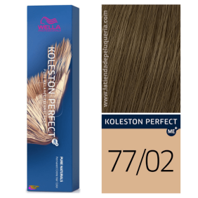 Wella - Coloração Koleston Perfect ME+ Pure Naturals 77/02 Louro Médio Intenso Mate Natural 60 ml