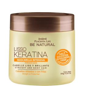 Be Natural - Máscara LISSO KERATINA cabelos alisados e frisados 350 ml 