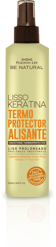 Be Natural - Spray Protector Térmico Alisador LISSO KERATINA 250 ml 