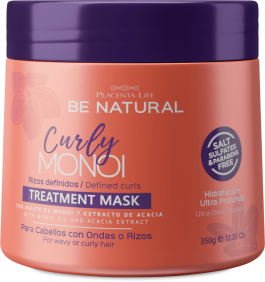 Be Natural - Máscara CURLY MONOI cabelos com ondas ou cachos 350 ml