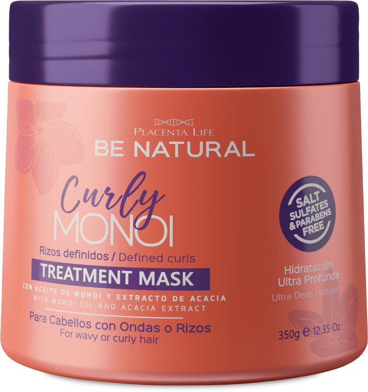 Be Natural - Máscara CURLY MONOI cabelos com ondas ou cachos 350 ml