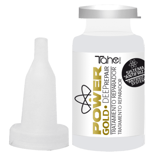 Tahe Botanic - Ampollas REPARADORAS antifrizz neutralizador del color Power Gold -deep repair BLOND- especial cabellos rubios-(6 x 10 ml)