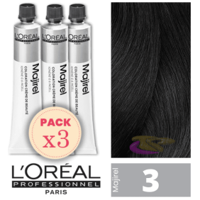 L`Oréal - Kit 3 Colorações MAJIREL 3 Castanho Escuro 50 ml 