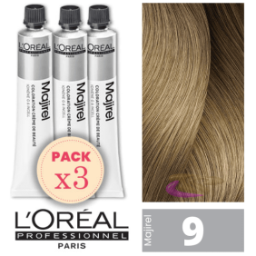 L`Oréal - Kit 3 Colorações MAJIREL 9 Louro Muito Claro 50 ml