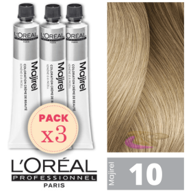 L`Oréal - Kit 3 Colorações MAJIREL 10 Louro Extra Claro 50 ml 