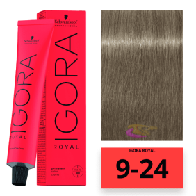 Schwarzkopf - Coloração Igora Royal 9/24 Louro Muito Claro Fumê Bege 60 ml 