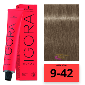 Schwarzkopf - Coloração Igora Royal 9/42 Louro Muito Claro Bege Fumê 60 ml 