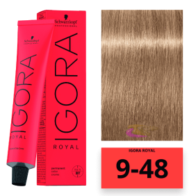 Schwarzkopf - Coloração Igora Royal 9/48 Louro Muito Claro Bege Vermelho 60 ml 