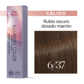 Wella - Coloração Illumina Color 6/37 Louro Escuro Dourado Brown 60 ml 