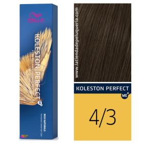 Wella - Coloração Koleston Perfect ME+ Rich Naturals 4/3 Castanho Médio Dourado 60 ml