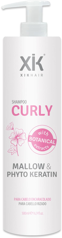 Xik Hair - Champú CURLY para cabellos rizados (con Mallow y Phyto Keratin) (Natural - Vegano) 500 ml
