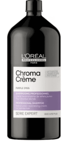 L`Oréal Serie Expert - Champú Chroma Crème VIOLETA (antiamarillo) 1500 ml