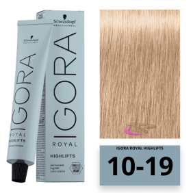 Schwarzkopf - Tinte Igora Royal 10/19 Rubio Platino Ceniza Violeta 60 ml 