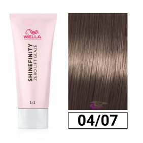 Wella - Coloração SHINEFINITY 04/07 Castanho Médio Natural Brown 60 ml 