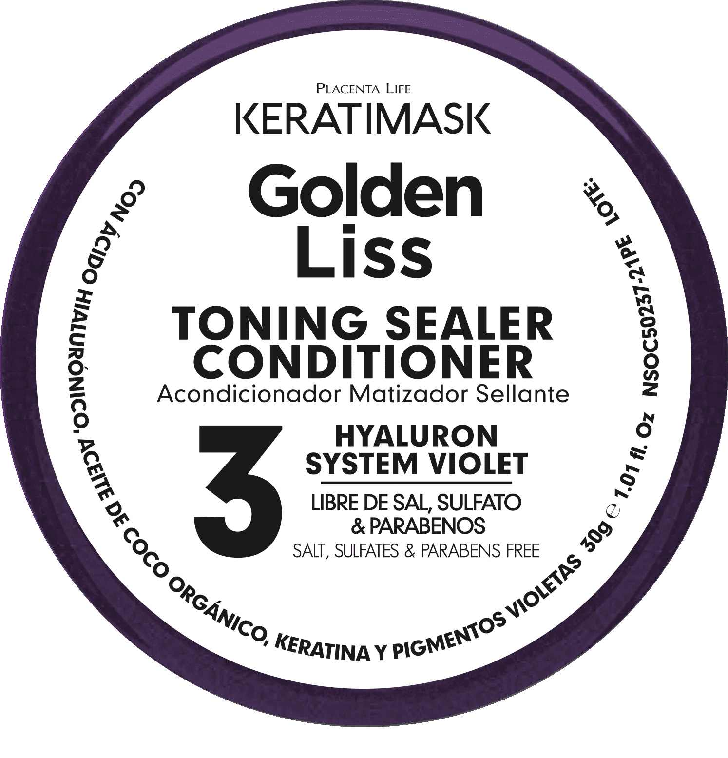 Be Natural - Kit Alisamento Brasileiro KERATIMASK GOLDEN LISS especial louros 150 ml