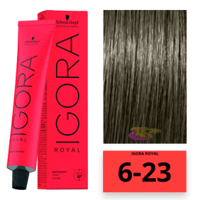 Schwarzkopf - Tinte Igora Royal 6/23 Rubio Oscuro Humo Mate 60 ml 