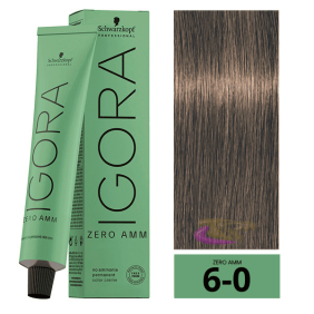 Schwarzkopf - Tinte Igora ZERO AMM (Sin Amoniaco) 6-0 Rubio Oscuro 60 ml