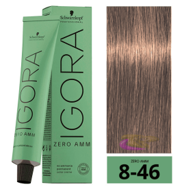 Schwarzkopf - Tinte Igora ZERO AMM (Sin Amoniaco) 8-46 Rubio Claro Beige Marrón 60 ml