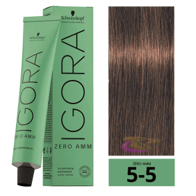 Schwarzkopf - Tinte Igora ZERO AMM (Sin Amoniaco) 5-5 Castaño Claro Dorado 60 ml