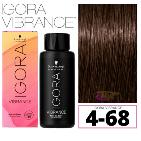 Schwarzkopf - Tinte Igora Vibrance 4-68 Castaño Medio Chocolate Rojo 60 ml (demipermanente)