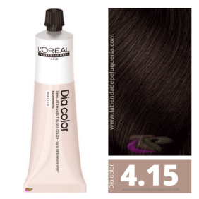 L`Oréal - Coloración DIA COLOR 4.15 Castaño Ceniza Caoba (sin amoniaco) 60 ml