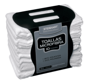Steinhart - Toalhas Microfibra Branca 40x75 10 unidades (T62501BL)