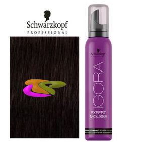 Schwarzkopf - Coloração mousse semi permanente 4-68 Castanho Médio Brown Vemelho 100 ml