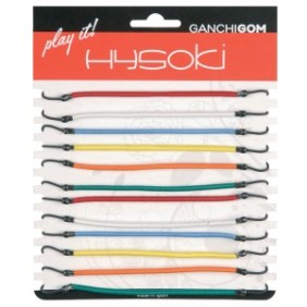 Hysoki - Elástico de cabelo com gancho colorido (caixa 12 unidades)