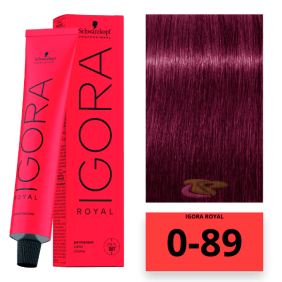 Schwarzkopf - Coloração Igora Royal 0/89 Intensificador Vermelho Violeta 60 ml