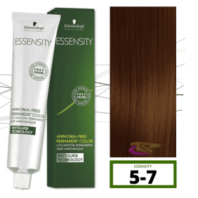 Schwarzkopf - Coloração ESSENSITY Sem Amoníaco Folha de Outono Cobre 5-7 Castanho Claro Acobreado 60 ml 