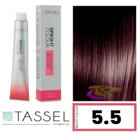 Tassel - Coloração BRIGHT COLOUR com Argan e Keratina Nº 5.5 CASTANHO CLARO MOGNO 100 ml (03988)